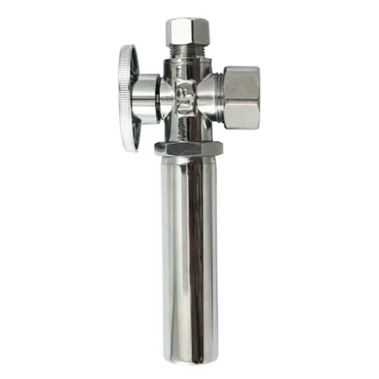 Keeney 5/8 in. CTS in. X 3/8 in. Compression Brass Shut-Off Valve with Water Hammer
