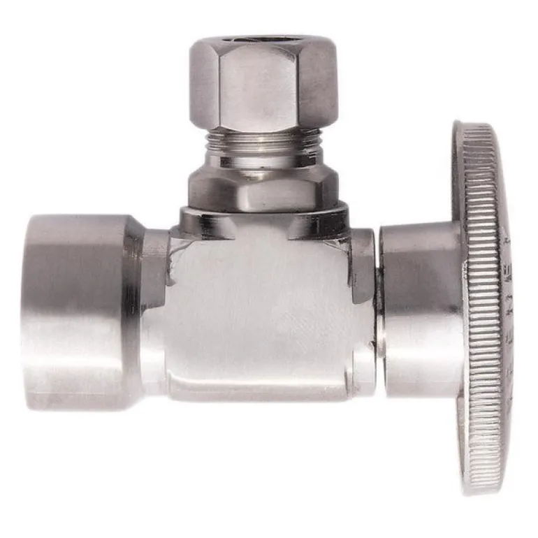 Keeney 1/2 in. FIP in. X 3/8 in. Compression Brass Shut-Off Valve