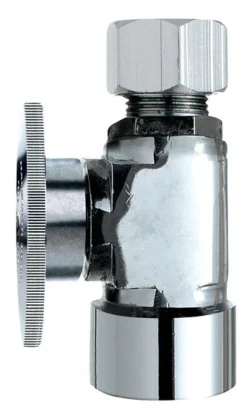 Keeney FIP Compression Brass Straight Stop Valve