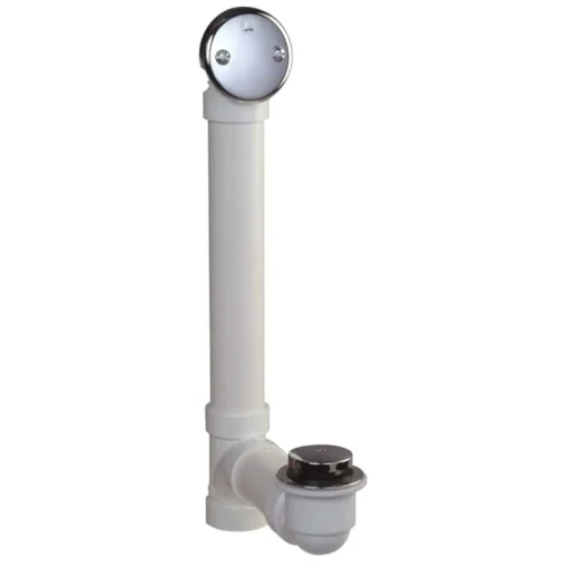 Keeney Foot Lok Stop 1-1/2 in. D Chrome PVC Bath Drain