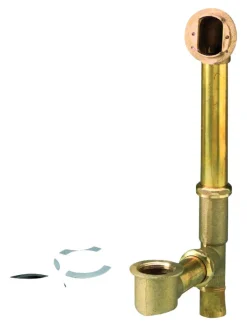 Keeney Foot Lok Stop 1-1/2 in. D Chrome Brass Bath Drain