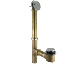 Keeney Foot Lok Stop 1-1/2 in. D Chrome Brass Bath Drain