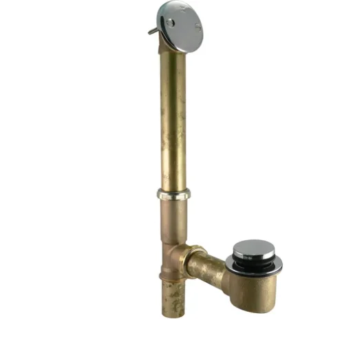 Keeney Foot Lok Stop 1-1/2 in. D Chrome Brass Bath Drain