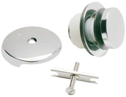 Keeney Plumb Pak Foot Lok Stop Metal Polished Chrome 1-Handle Lift N Turn Bathtub Drain Trim Kit