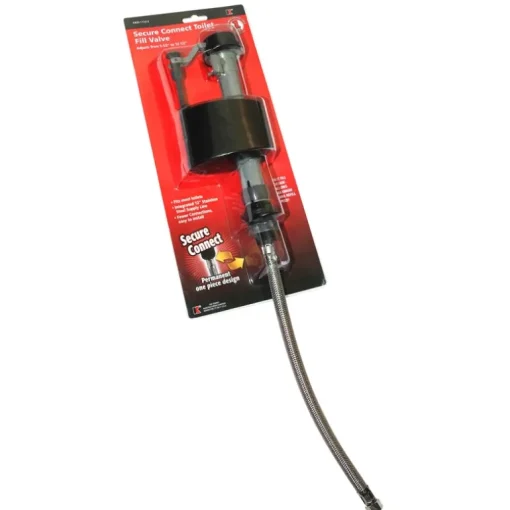 Keeney Secure Connect Adjustable Fill Valve Black/Gray Plastic For Universal