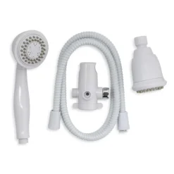Keeney Stylewise White Plastic 3 settings Showerhead Combo 1.8 gpm