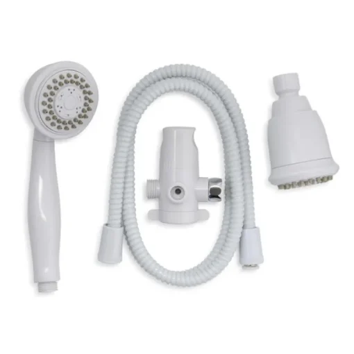 Keeney Stylewise White Plastic 3 settings Showerhead Combo 1.8 gpm
