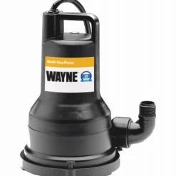 Keeney Thermoplastic Switchless Bottom AC Utility Pump 2600 GPH 1/2 HP 115V, 7.3 W in.