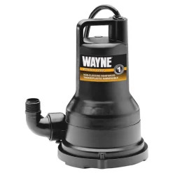 Keeney Thermoplastic Switchless Bottom AC Utility Pump 2600 GPH 1/2 HP 115V, 7.3 W in.