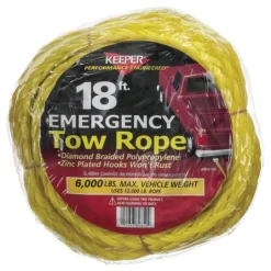 Keeper 7/8 in. W X 18 ft. L Yellow Tow Rope 6000 lb 1 pk