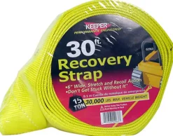 Keeper 6 in. W X 30 ft. L Yellow Vehicle Recovery Strap 30000 lb 1 pk