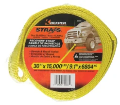 Keeper 3 in. W X 30 ft. L Yellow Vehicle Recovery Strap 15000 lb 1 pk
