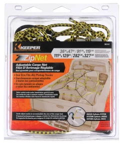 Keeper Black/Yellow Adjustable Cargo Net 47 in. L X 0.14 in. 1 pk