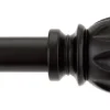 Kenney Matte Black Kiera Cafe Curtain Rod 28 in. L x 48 in. L