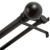 Kenney Matte Black Layla Double Curtain Rod 30 in. L x 84 in. L