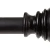 Kenney Matte Black Layla Curtain Rod 30 in. L x 84 in. L