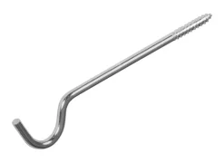 Kenney Chrome Silver Curtain Rod Support Hook 2 in. L