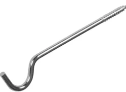 Kenney Chrome Silver Curtain Rod Support Hook 2 in. L