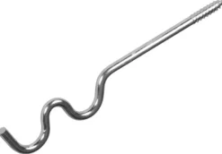 Kenney Chrome Silver Steel Curtain Rod Support Hook 3-1/2 in.