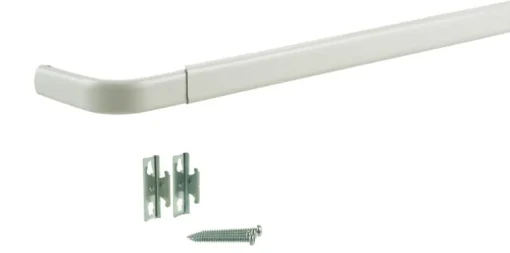 Kenney Enamel White Curtain Rod 18 in. L X 28 in. L