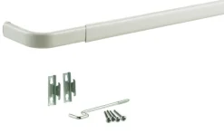 Kenney Enamel White Curtain Rod 48 in. L X 86 in. L