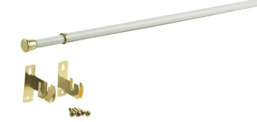 Kenney Enamel White Sash Rod 28 in. L X 48 in. L