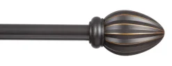 Kenney Fast Fit Oil Rubbed Bronze Bailey Curtain Rod 66 in. L X 120 in. L