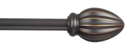Kenney Fast Fit Oil Rubbed Bronze Bailey Curtain Rod 66 in. L X 120 in. L