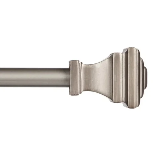 Kenney Fast Fit Pewter Pewter Milton Curtain Rod 66 in. L X 120 in. L