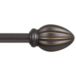 Kenney Oil Rubbed Bronze Fast Fit Bailey Curtain Rod 36 in. L X 66 in. L