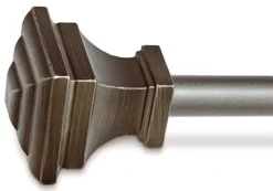 Kenney Oil Rubbed Pewter Fast Fit Milton Curtain Rod 36 in. L X 66 in. L