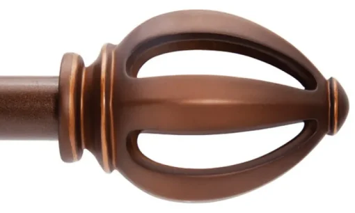 Kenney Rustic Copper Copper Fast Fit Lucas Curtain Rod 42 in. L X 120 in. L