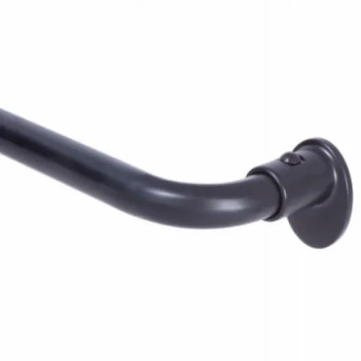 Kenney Sun Zero Black Room Darkening Curtain Rod 48 in. L X 86 in. L