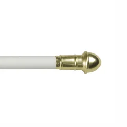 Kenney White Dresden Cafe Rod 28 in. L X 48 in. L