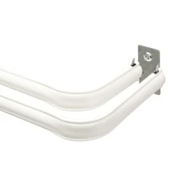 Kenney White Lockseam Curtain Rod 28 in. L X 48 in. L