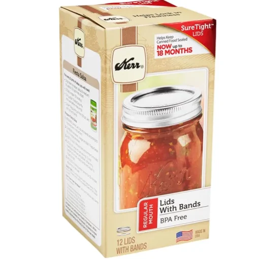 Kerr Regular Mouth Canning Lids and Bands 1 pk (Pack of 10)