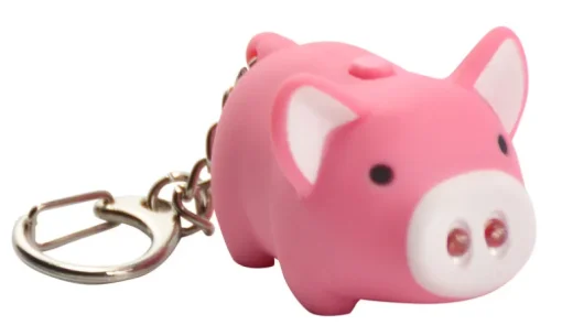 KEY RING LED PIG PINK