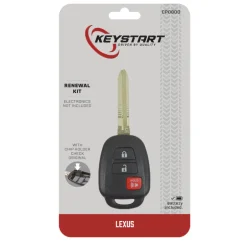 KeyStart Renewal KitAdvanced Remote Automotive Replacement Key CP080 Double For Toyota