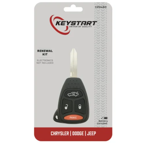 KeyStart Renewal KitAdvanced Remote Automotive Replacement Key CP046 Double For Mopar