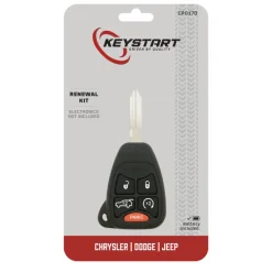 KeyStart Renewal KitAdvanced Remote Automotive Replacement Key CP017 Double For Mopar