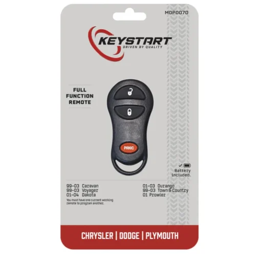 KeyStart Self Programmable Remote Automotive Replacement Key MOP007 Double For Mopar