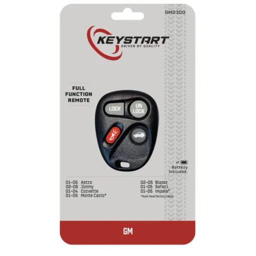 KeyStart Self Programmable Remote Automotive Replacement Key GM030 Double For GM