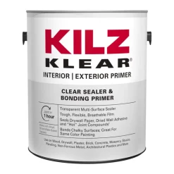 KILZ Klear Clear Flat/Matte Water-Based Primer and Sealer 1 gal. (Pack of 4)