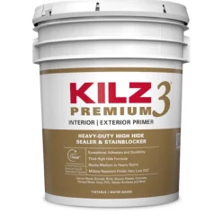 KILZ Premium White Flat Water-Based Stain Blocking Primer 5 gal