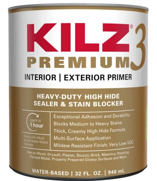 KILZ Premium White Flat Water-Based Stain Blocking Primer 5 gal