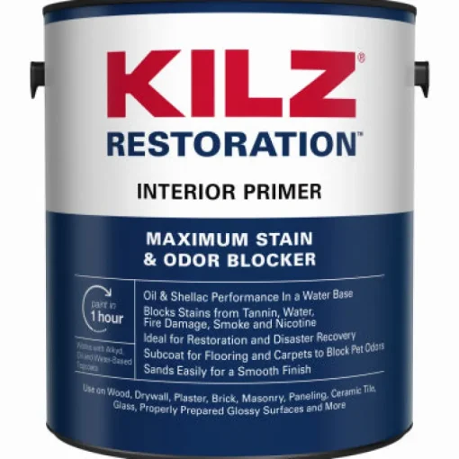 KILZ Restoration White Flat Water-Based Primer and Sealer 1 gal. (Pack of 4)