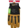 Kinco Foreman Men's Indoor/Outdoor Pull-Strap Padded Gloves Black/Tan XL 1 pair