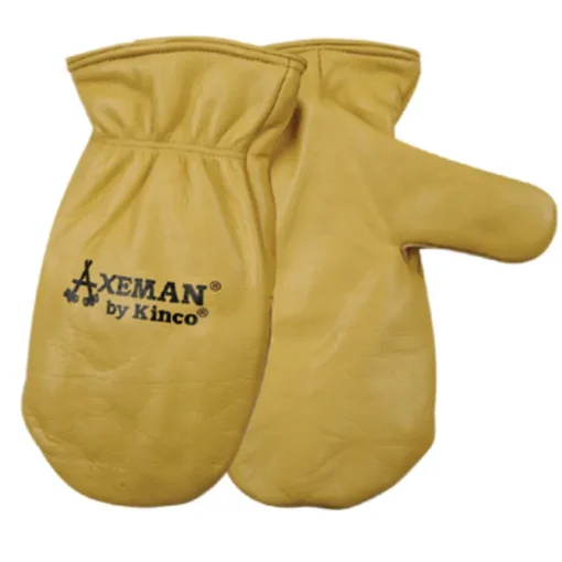 Kinco Golden Men's Axeman Heat Keep Thermal Lined Grain Cowhide Leather Mitten Medium