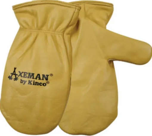 Kinco Golden Men's Axeman Heat Keep Thermal Lined Grain Cowhide Leather Mitten Medium