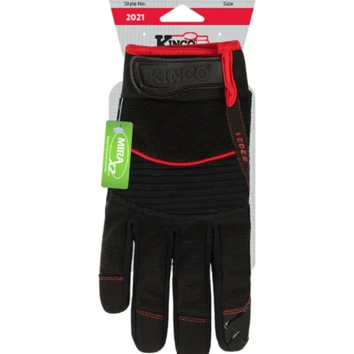 Kinco Handler Men's Indoor/Outdoor Pull-Strap Work Gloves Black L 1 pair
